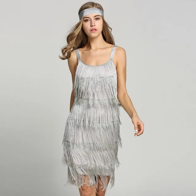 1920s Gatsby Tassels Party Flapper Beach Strip Dresses|JaosWish