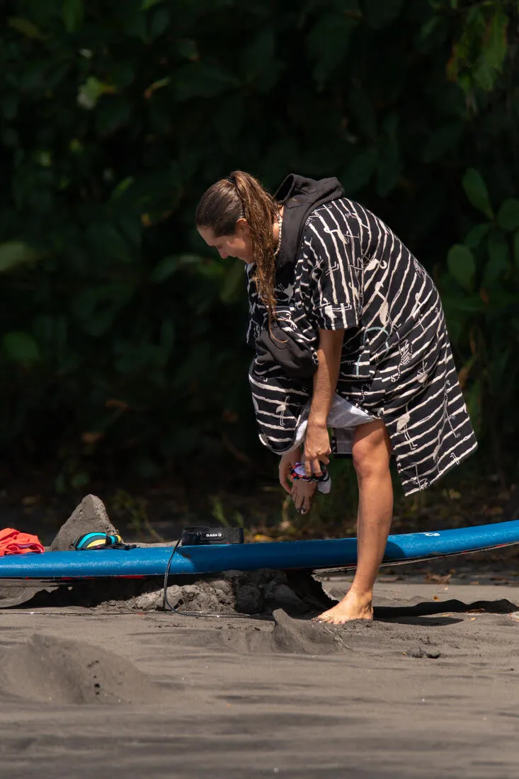 ADULT SURFING PONCHO 500 Fish Print