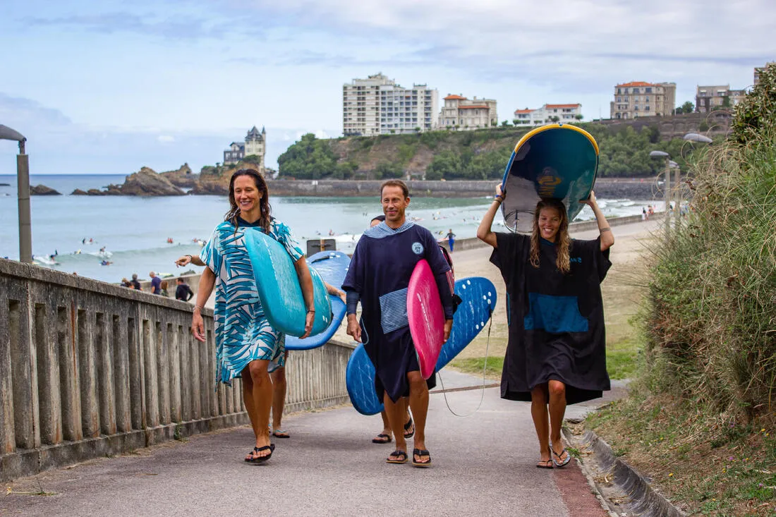 ADULT SURFING PONCHO 500 Fish Print