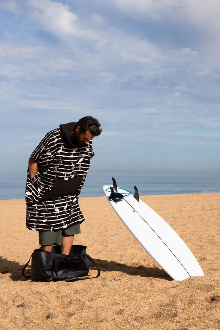 ADULT SURFING PONCHO 500 Fish Print