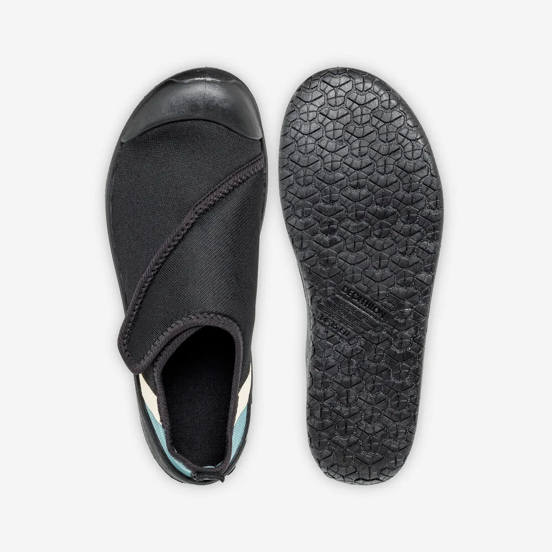 Kids’ water shoes with rip-tab - Aquashoes 120 lagoon