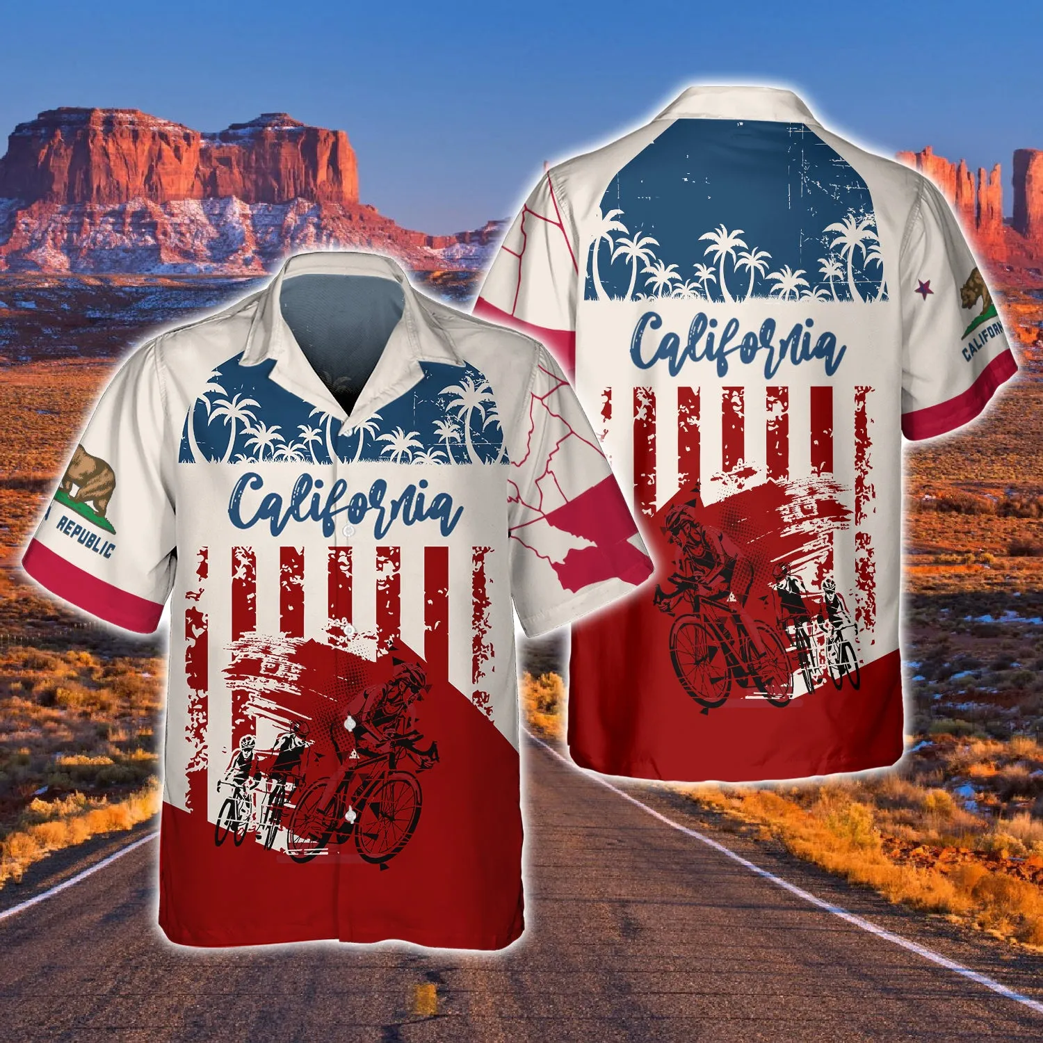 Premium Men's Cycling Hawaiian California - Hdmt